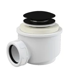 Czarny matowy syfon wannowy klik-klak 50 mm