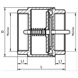 Zawór zwrotny 2" z mosiężnym grzybkiem KFA 710-010-50