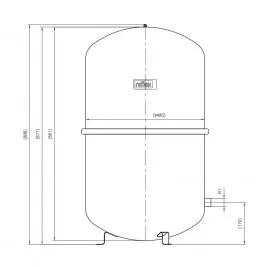 Naczynie przeponowe Reflex N 140l 6 bar 1" szare 8211400