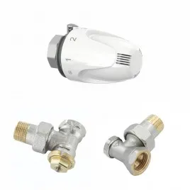 Głowica Termostatyczna COMAP W6 z Zaworami Kątowymi 1/2"