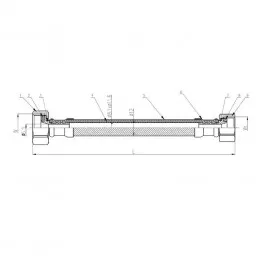 Wężyk elastyczny w oplocie stalowym 1/2x1/2 GW/GW 150 cm