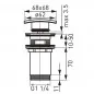 Zawór spustowy z przelewem Ferro Quadro G 1 1/4 chrom S284