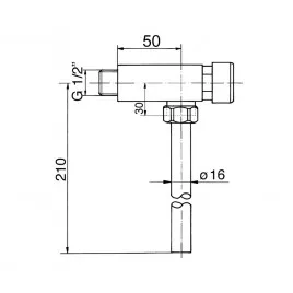 Zawór czasowy pisuarowy CETUS 1/2" chrom Benkiser 6552180