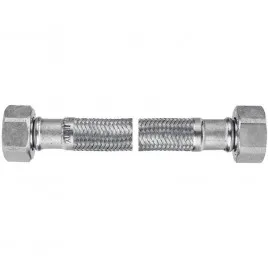 Wąż FERRO Oplot Stalowy 35 cm 1/2" Uszczelka Nakrętno-Nakrętny