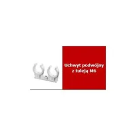 Uchwyt podwójny do rur fi 10 z kołkiem 9-9804-010-00-01-01
