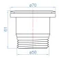 Syfon zlewozmywakowy z sitkiem plastikowym G 1 1/2 x 50 mm Inter-Sano