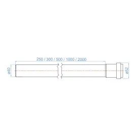 Rura kanalizacyjna 40 mm x 1000 mm PVC biała INTER-SANO