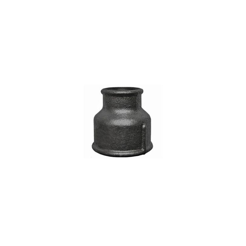 Złączka redukcyjna nakrętno-nakrętna zwężkowa M2 mufa 1 1/2" x 1" czarna, GEBO