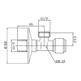 Zawór grzybkowy kątowy 1/2" x 1/2" BENKISER 730 12 12