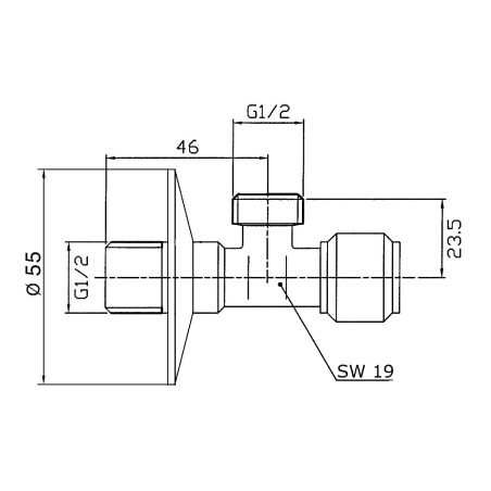 Zawór grzybkowy kątowy 1/2" x 1/2" BENKISER 730 12 12