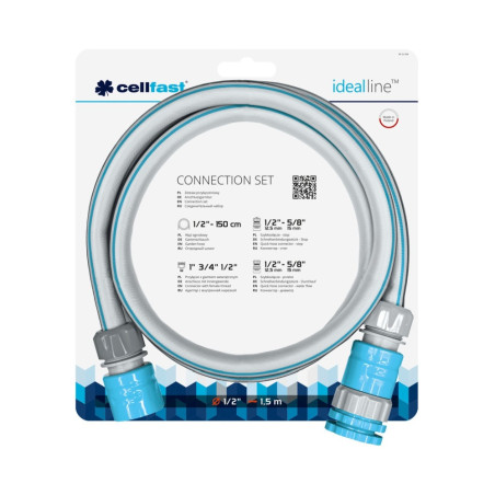 Zestaw przyłączeniowy do wózka 1/2" 1,5m IDEAL Cellfast 55-998