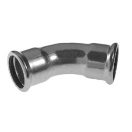 Kolano zaprasowywane KAN-therm Steel 45° nyplowe 22 mm