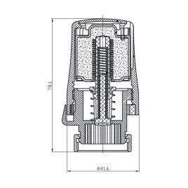 Głowica termostatyczna cieczowa M30x1,5 GT03 z blokadą Perfexim