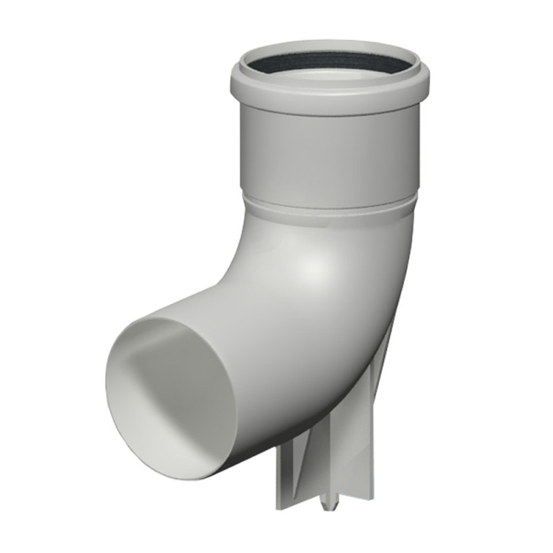 Kolano PP Skoberne 80 mm 87° ze stopką do podpory 504155 Kolano PP Skoberne 80 mm 87° ze stopką do podpory 504155