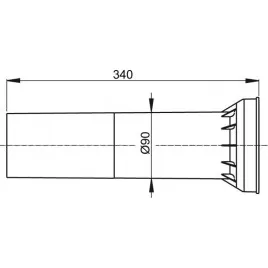 Przyłącze WC dla niepełnosprawnych 90mm 340mm Alcadrain M148