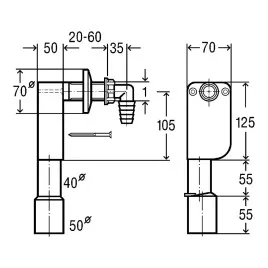 Viega syfon pralkowy podtynkowy DN 40/50 model 5635.7 452452