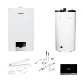Kocioł Gazowy ecoTEC plus VC 15CS/1-5 z Zasobnikiem VIH R 120 i Regulatorem VRC 720F