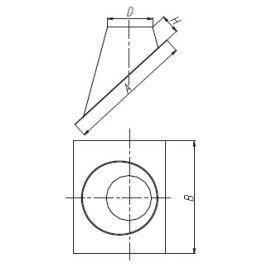 Przepust dachowy 35-50° 150/250 Spiroflex SX-KK150/250PDD50