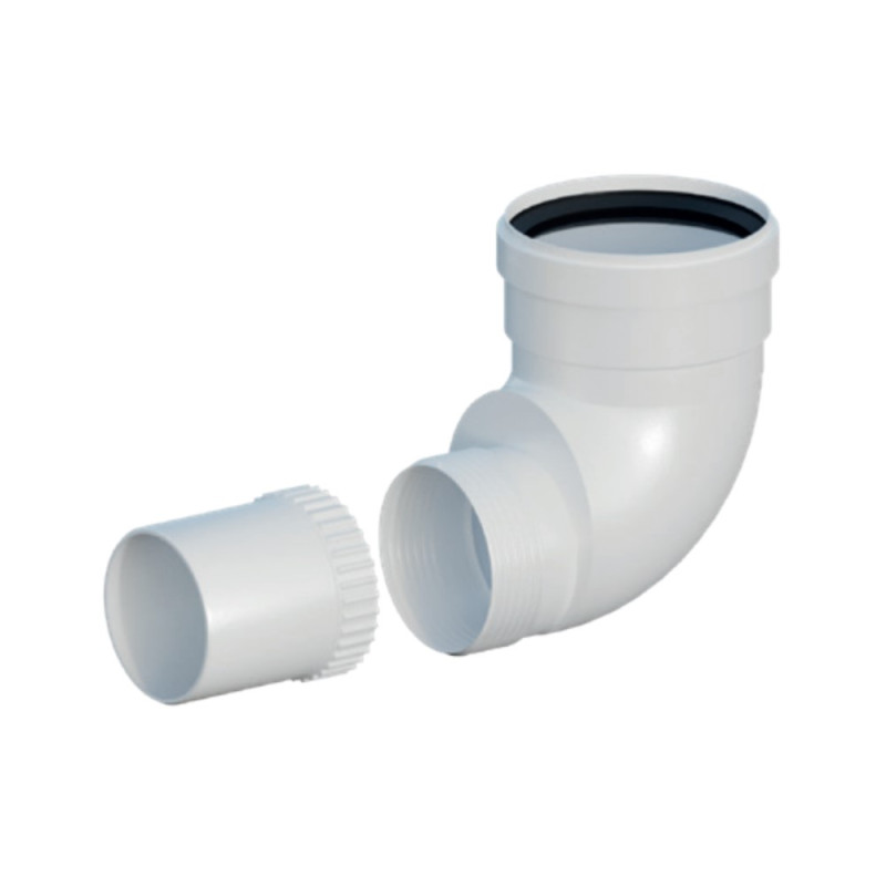 Kolano redukcyjne 87° skręcane PP DN 60/80 RICOM 1006080BS