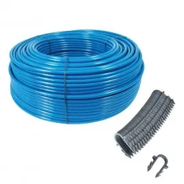 Pakiet: Rura Alatus PE-RT 16x2mm 600m Niebieska + Klipsy 500 szt.