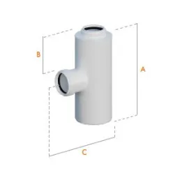 Rozdzielacz PP 80/125 na 2x80 pionowy RICOM R801258080