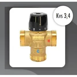 Zawór mieszający Womix MIX THERM 1 cal GZ 35-60°C Kvs 3,4