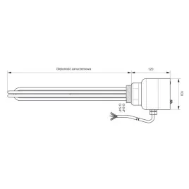 Grzałka z termostatem Gwarant MW45 6/4" 3-fazowa 4,5 kW
