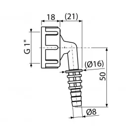 Kolano komplet G 1" 8-16 mm Alcadrain P0049-ND