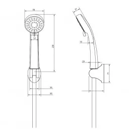 Zestaw natryskowy punktowy Deante Neo Easy chrom NEE_041K