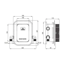 BOX podtynkowy termostatyczny Deante BXY_X44T