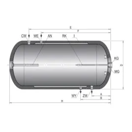 Wymiennik Poziomy 140l