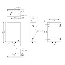 Zbiornik buforowy wiszący AFRISO ABT 50 50 l 6805000