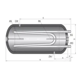 Wymiennik Poziomy 250l