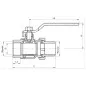 Zawór kulowy ze śrubunkiem 6/4" DN40 PN25 KFA 700-211-40