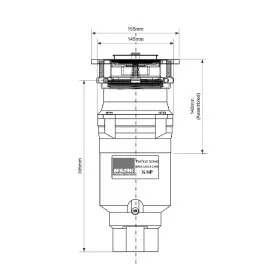 Rozdrabniacz McAlpine Slim WDU-1ASEU-CARB 375W 0,5 KM