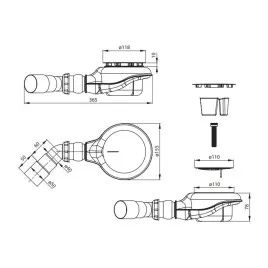Syfon brodzikowy Deante Easy-Clean 90 mm chrom NHC_029D