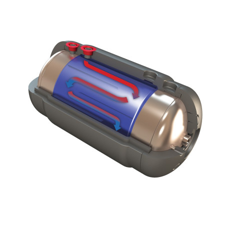Wymiennik CWU dwupłaszczowy poziomy 120L SBS Delfin DEL 22312000