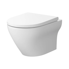 Cersanit Larga Oval CleanOn zestaw WC podtynkowy System 40 z deską Slim Wrap chrom S4026-010