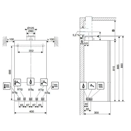 Kocioł Junkers Cerapur Compact ZSB 24-1 DE 24kW 7736900765