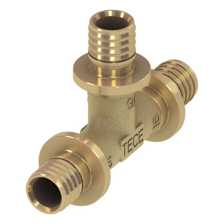 Trójnik TECEflex 90 ° 25 x 25 x 25 mm z mosiądzu standard
