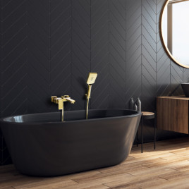 Zestaw natryskowy punktowy 3-funkcyjny LOFT Brushed Gold VALVEX 2432860