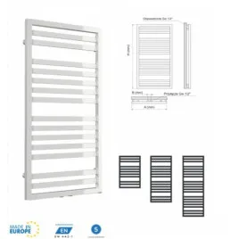 Grzejnik łazienkowy GŁP2 RAMA 530 x 980 mm biały 471 W ALATUS GŁP2-RAMA-530/980