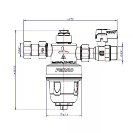 Separator magnetyczny 1 cal do zanieczyszczeń FERRO FMDS25