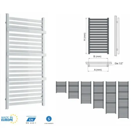 Grzejnik łazienkowy GŁP2 PLUS 430 x ALATUS 1350 mm biały 495 W