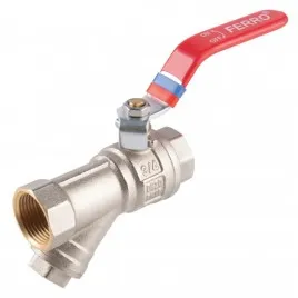 Zawór Kulowy F-Power 1/2" FERRO z Dźwignią i Filtrem