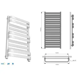 Grzejnik łazienkowy ALATUS MILAN-440/820 biały 295 W