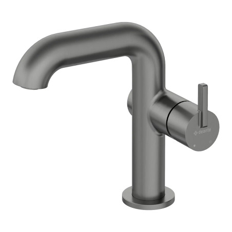 Bateria umywalkowa stojąca DEANTE SILIA titanium z prostokątną wylewką