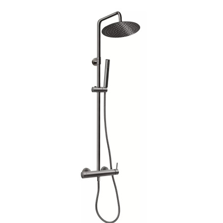 Zestaw natryskowy z deszczownią FERRO CIRICULUS gun metal 250 mm