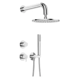 Zestaw prysznicowy podtynkowy chrom z głowicą prysznicową 250 mm