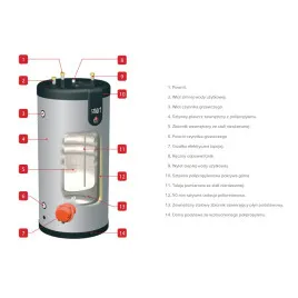 Zasobnik c.w.u. SMART E 160 stojący 161 l z możliwością wyposażenia w grzałkę elektryczną ACV 784209